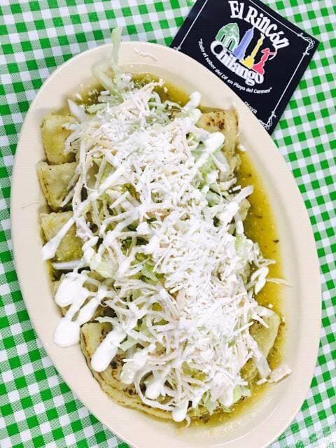 Enchiladas Verdes con Queso Gratinado