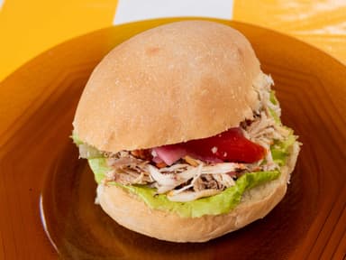 Tortitas de pollo.(pan de hogaza).
