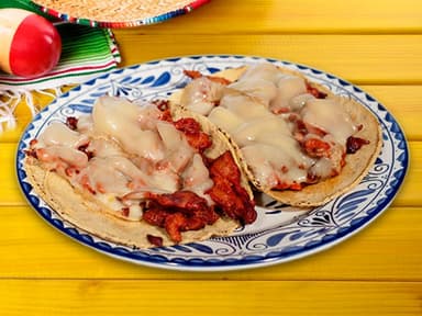 Taco de Enchilada con Tortilla de Harina