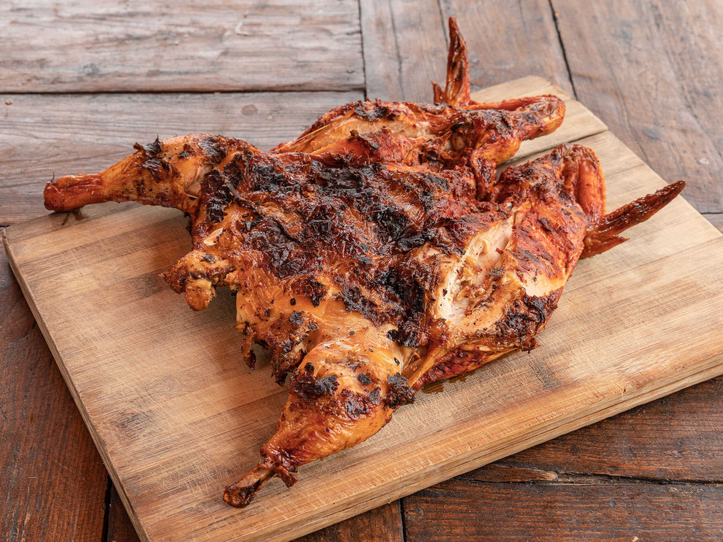 pollo y medio asado