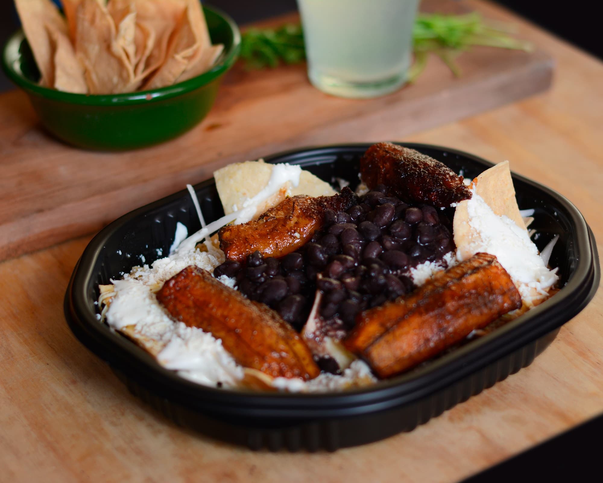 Plátano con Queso y Crema