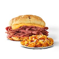 1 Beef and Cheddar + 1 Loaded Curly Fries