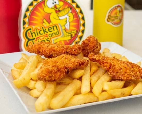 Orden papas con pollo regular + Coca Cola 400ml