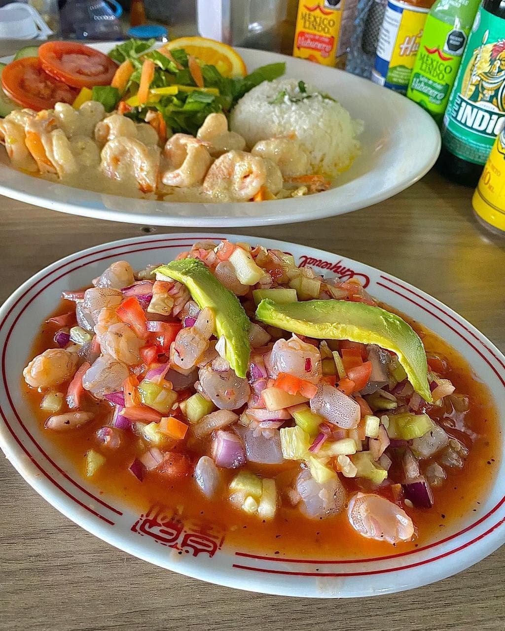 Tostada de Ceviche de Camaron