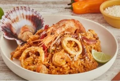 Arroz Tostado Mariscos