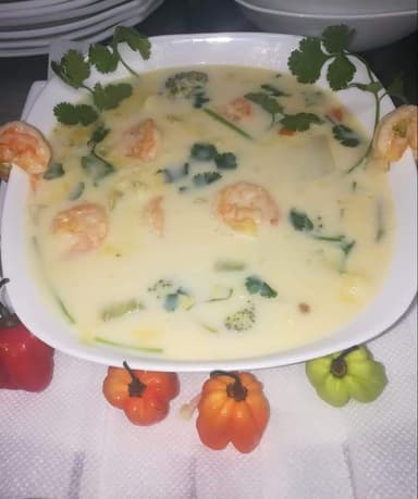 Camarones en Salsa de Hongos