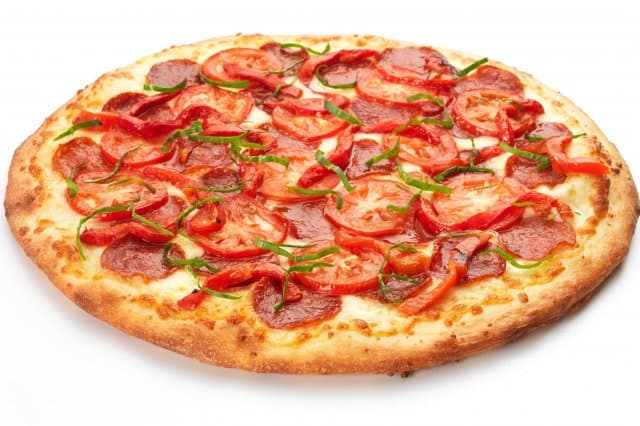 Pizza mediana (30cm) Arrachera con Champiñones