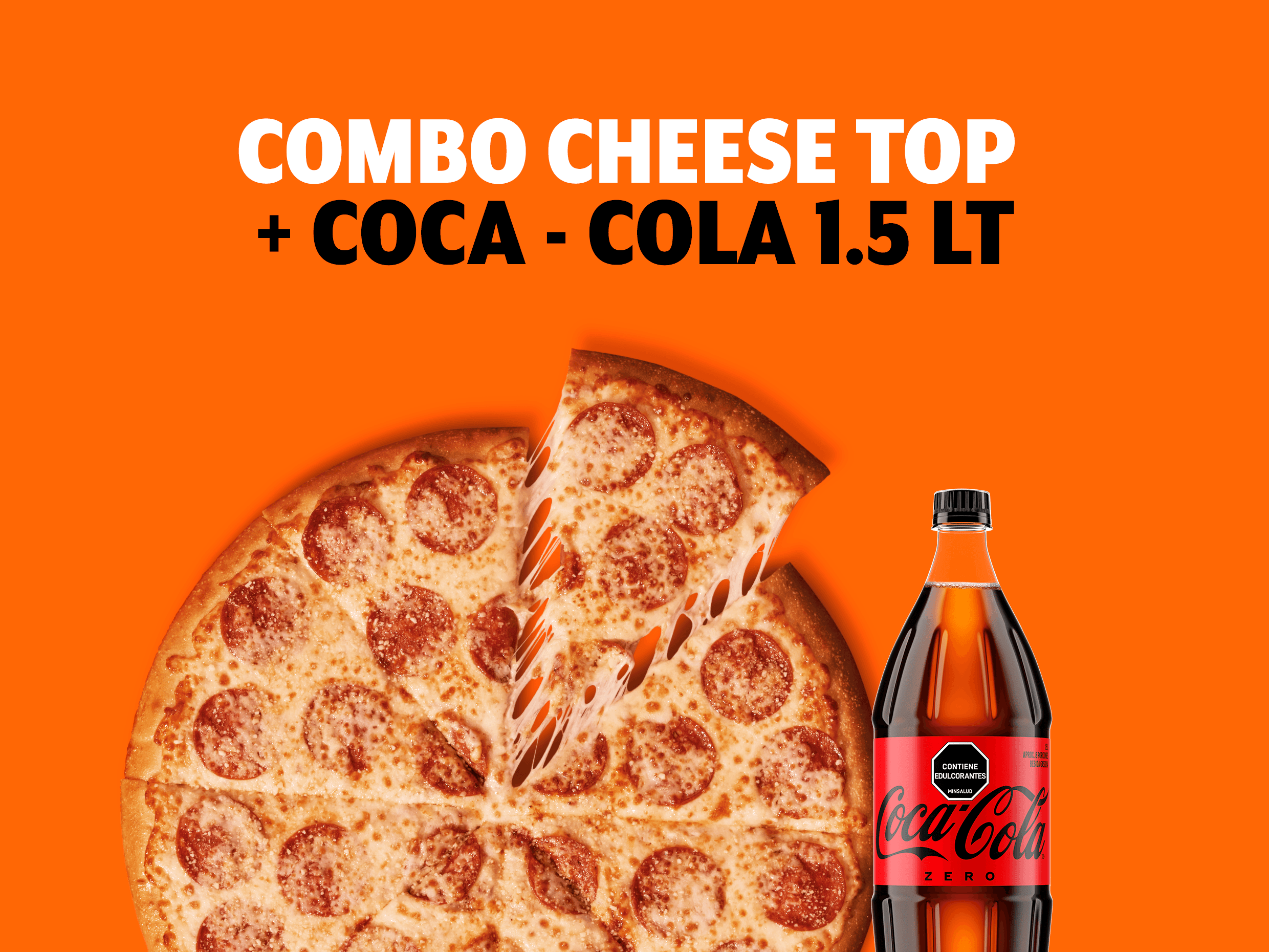 Cheese Top + Coca Cola