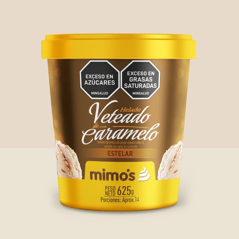 Litro de helado Vetiado Caramelo