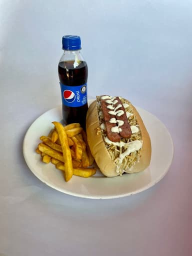 Combo-Perro Clásico, Papa Francesas+ Gaseosa 250ml