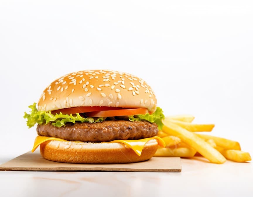 2 Hamburguesas 1/4 Libra + 2 Papas Mini