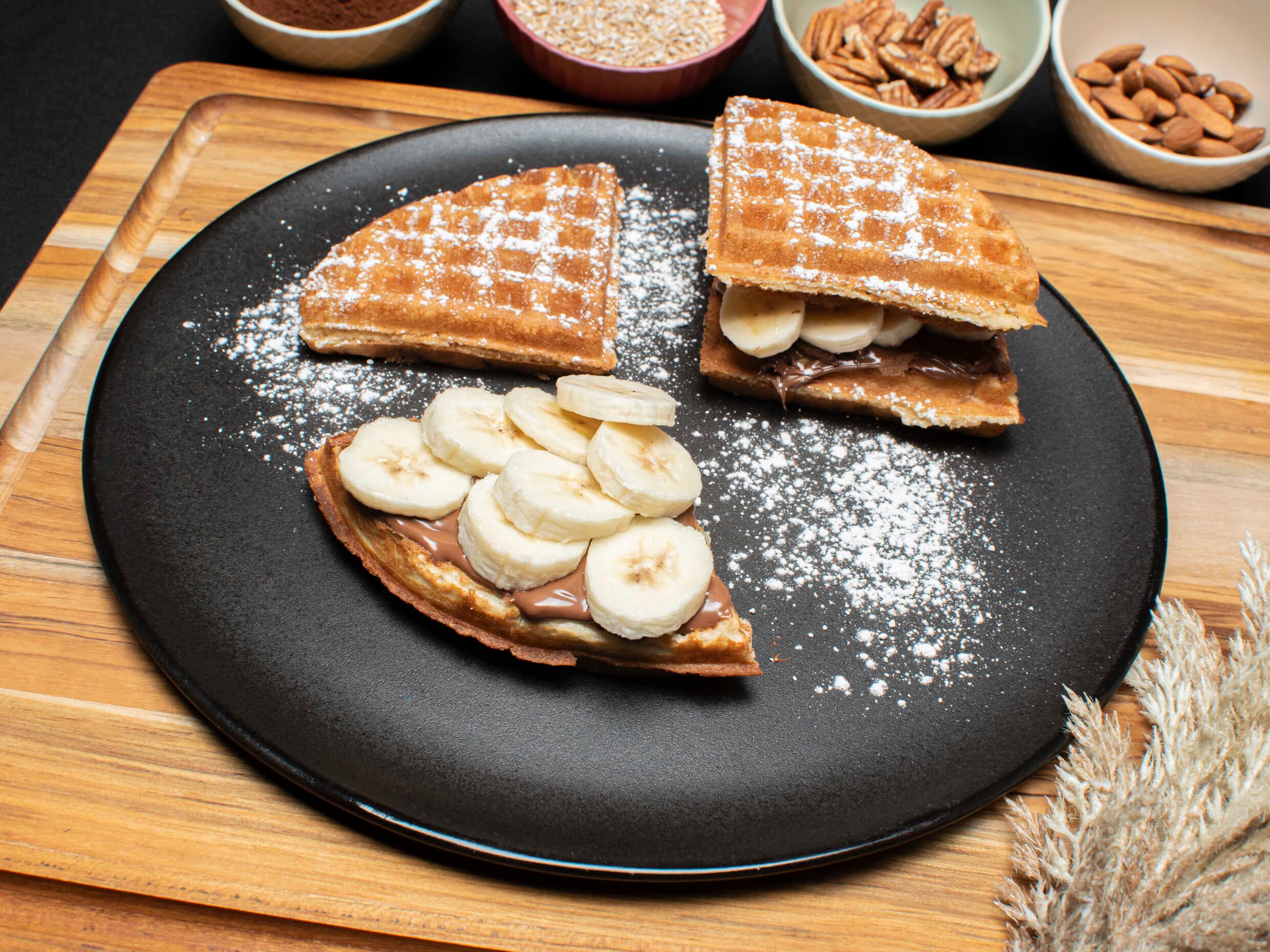 Waffle de Nutella con Plátano