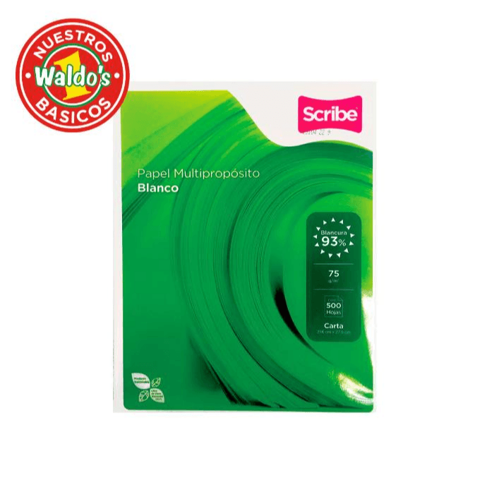 Scribe Papel Ecológico ni Blanco 75 Pcta 500 Hojas