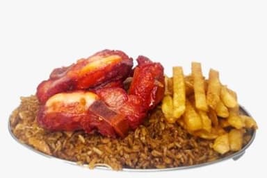 Arroz Mixto + Costillitas + Papa a la Francesa