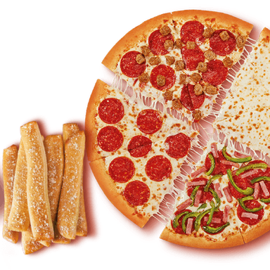 Pizza cuatro + Crazy Bread
