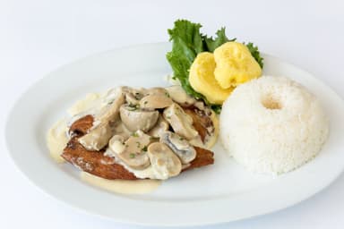 Pescado con Champiñones