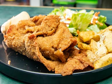 Milanesa de Res York con Papas Toscanas