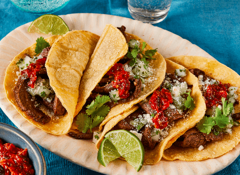 Orden de Tacos de Bistec con Queso
