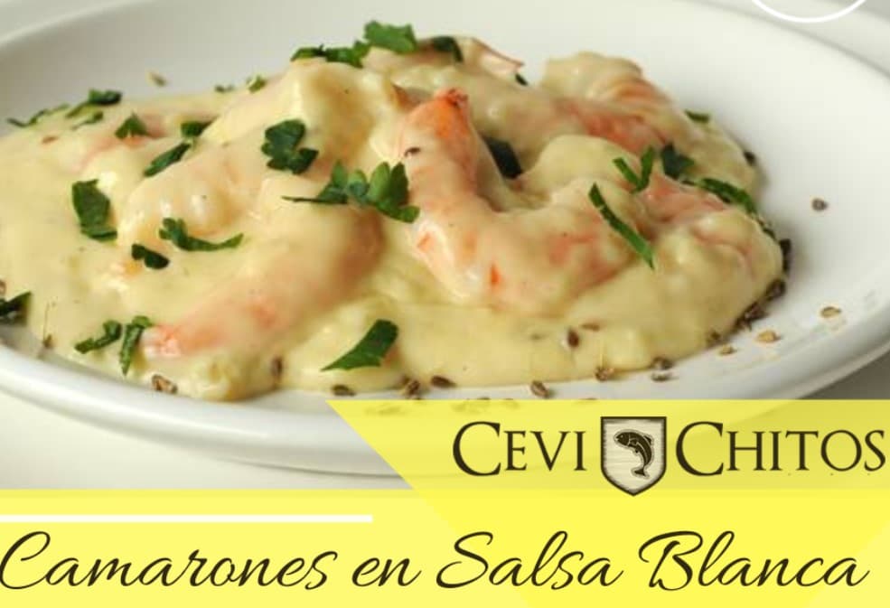 Camarones en Salsa Blanca