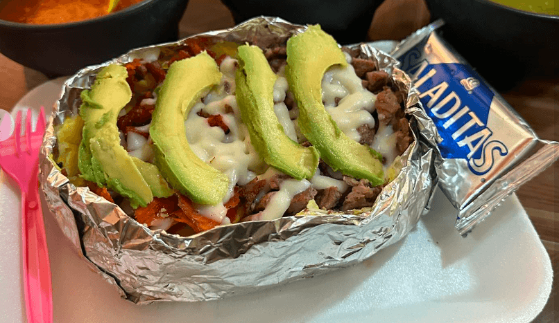 Papa Asada de Carne