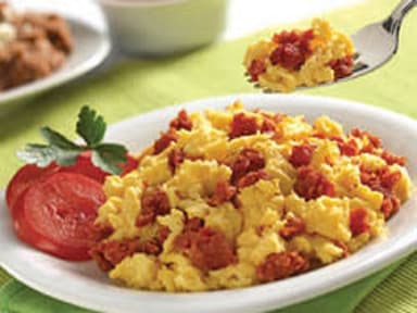 Huevo con jamón