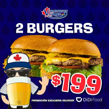 Llevate 2 Hamburguesas