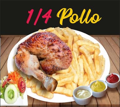 1/4 Pollo a la Brasa + PEPSI 355 ML