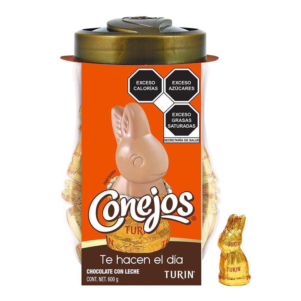 Turin Chocolates Conejos Vitrolero 30 Pz