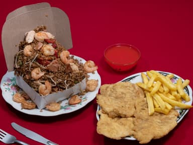 PROMO😁 arroz chino+chuleta+papá+salsa personal