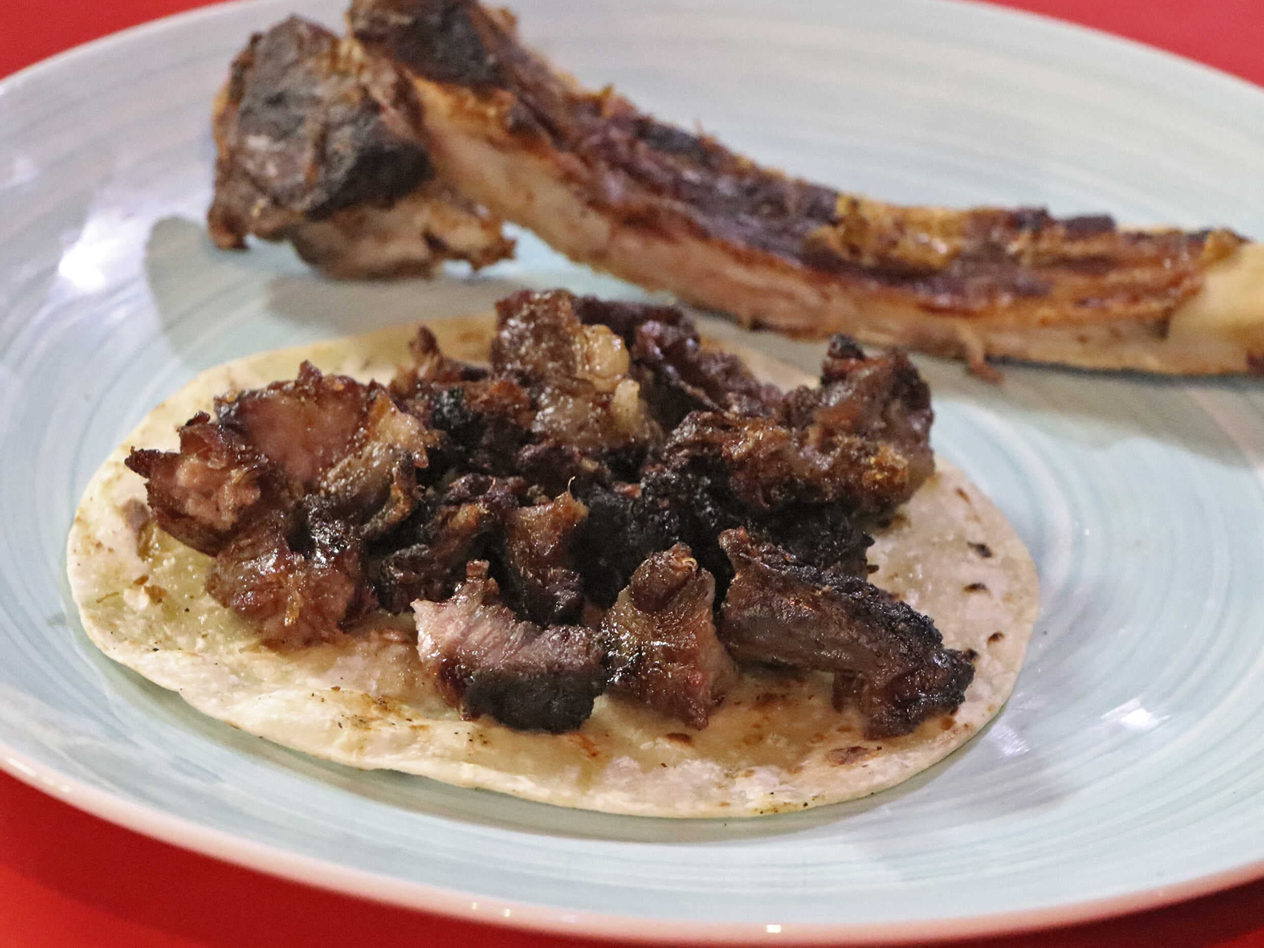 Taco Rasurado de Costilla Rib