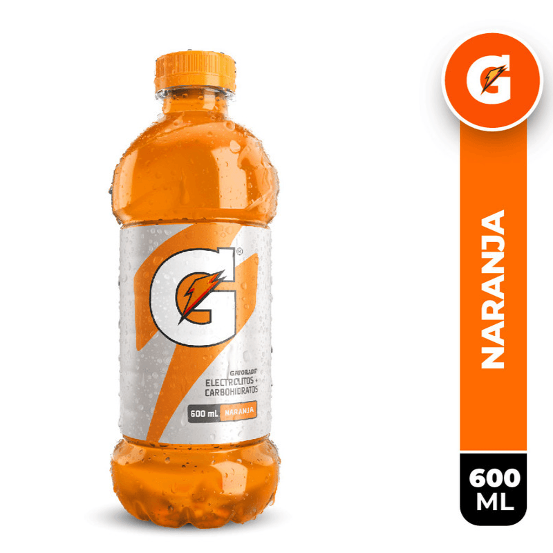 GATORADE BEBIDA HIDRATANTE NARANJA BOTELLA 600 ML