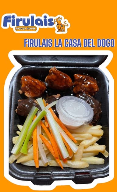 1/2  Orden Combo 6 Boneless+1/2 de Papas + 1Lt Té