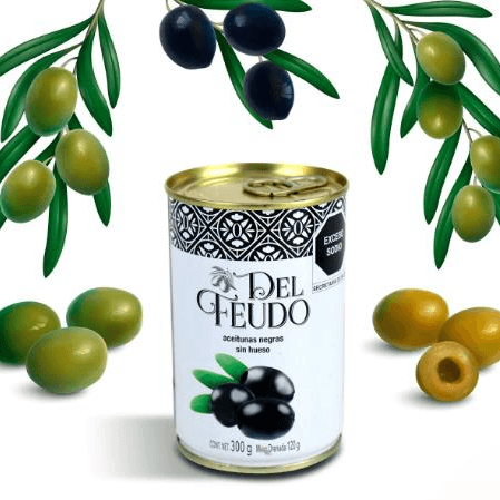 Aceitunas Negras sin Hueso del Feudo 300 grs