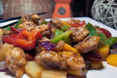 Carne de Cerdo en Salsa Agridulce