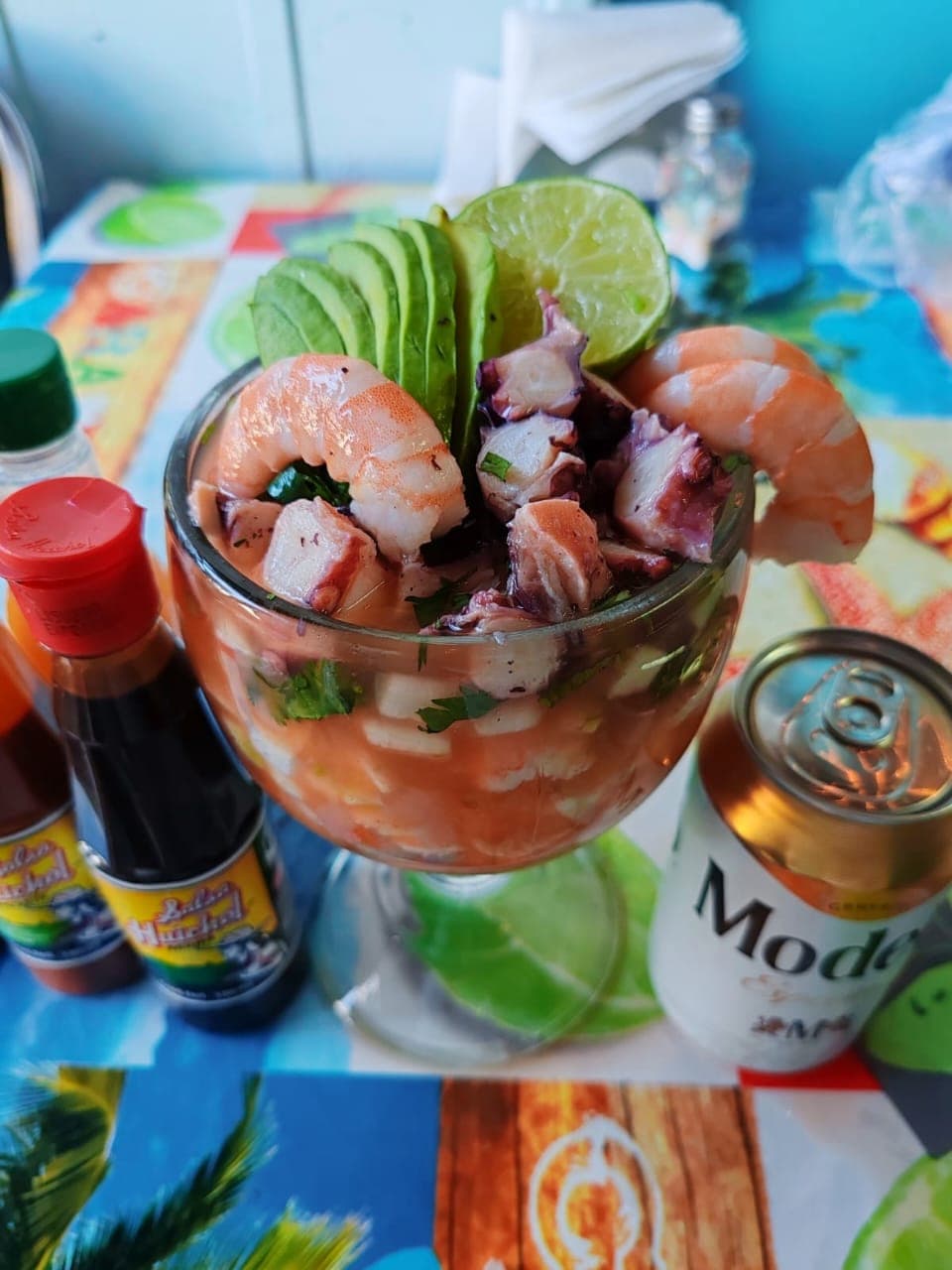 Coctel de Camarón y Pulpo