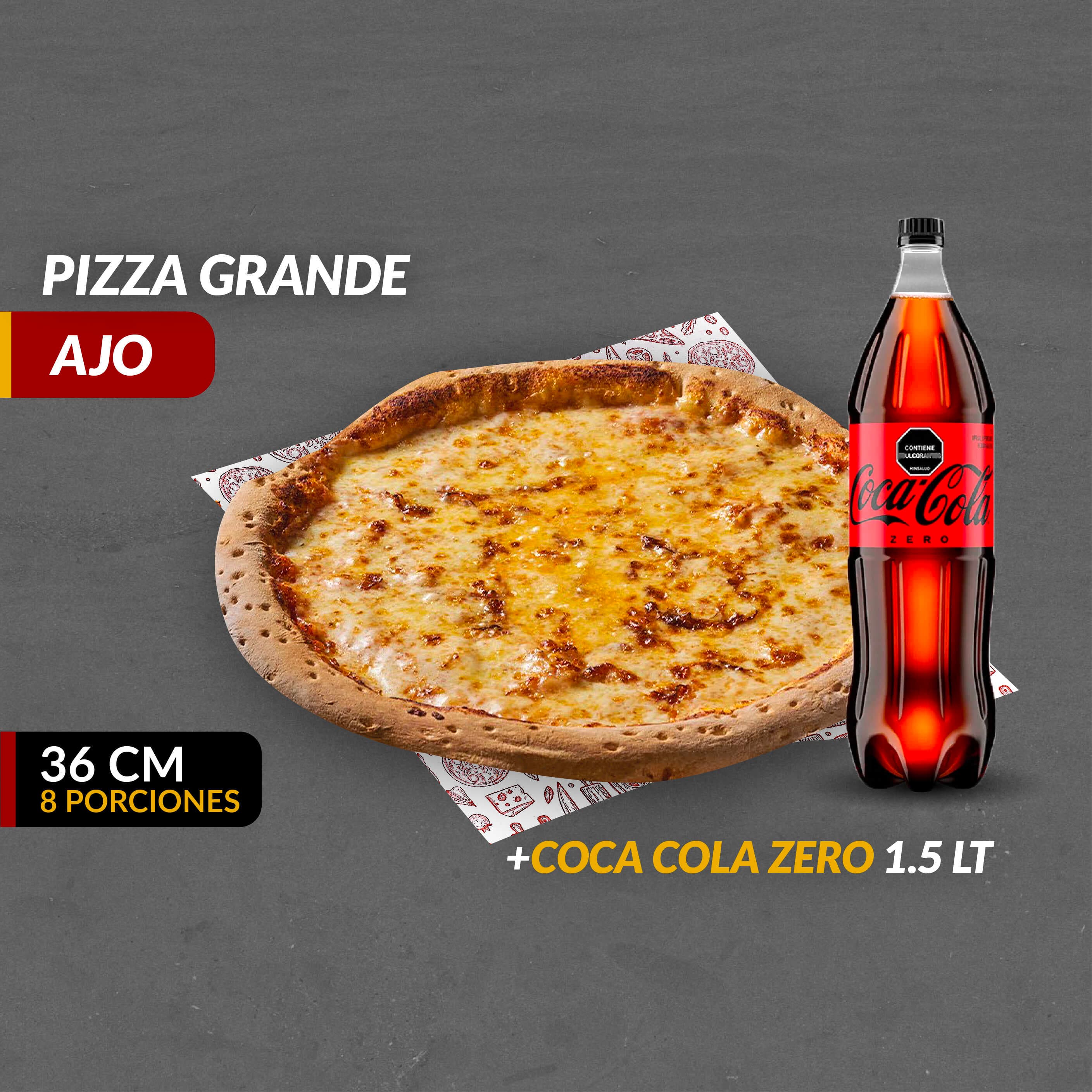 Pizza XGrande Queso con Ajo