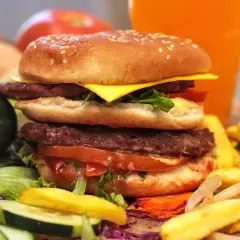 Hamburguesa Doble 1/4 de Libra con Queso