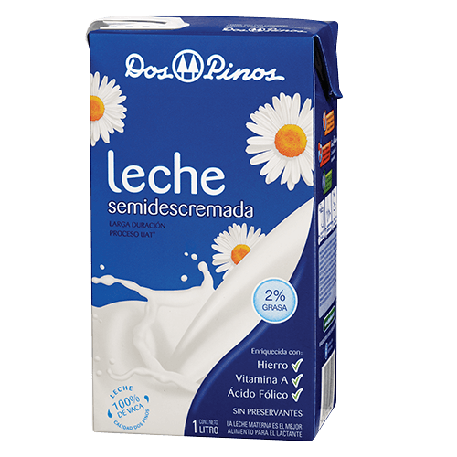 Leche Semi Descremada Dos Pinos litro