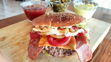 Combo Hamburguesa Hawaiana + Papas