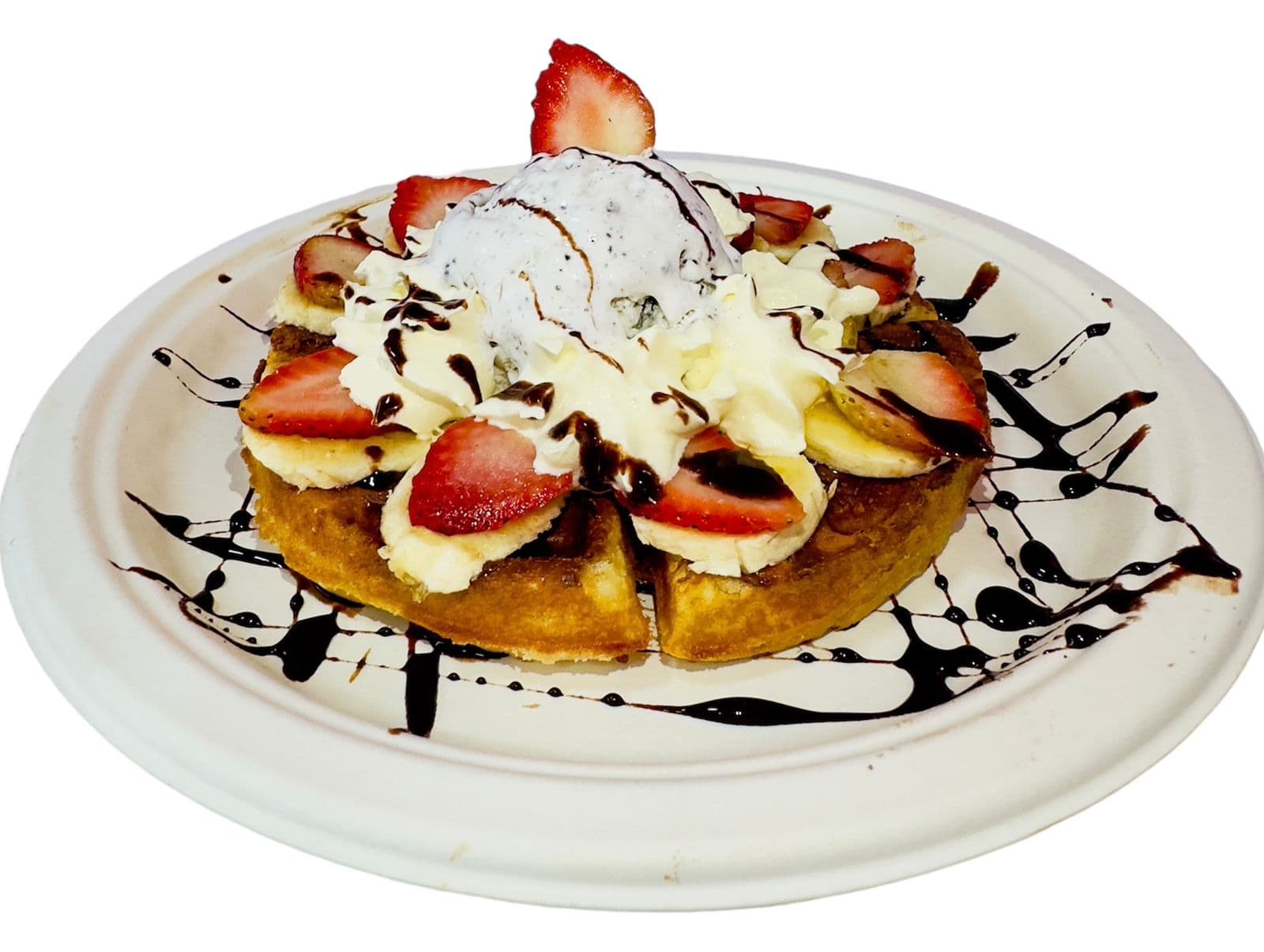 Waffle con Helado