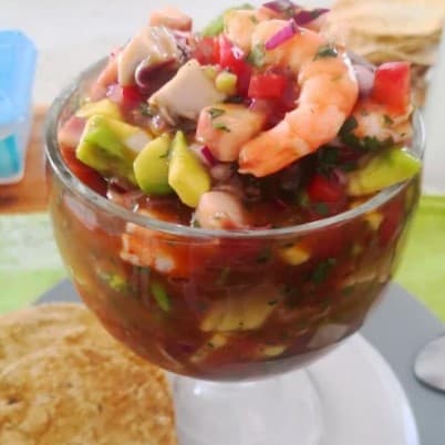 Coctel Camarón y Pulpo Mediano
