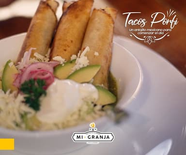 3 Tacos Dorados Porfi