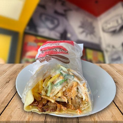 Enchilada de Hamburguesa más Gaseosa
