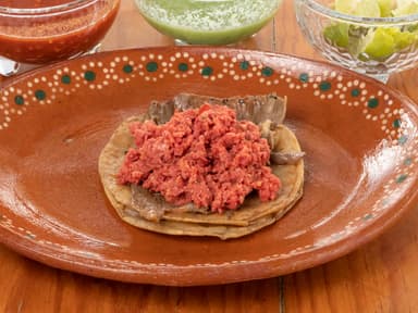 Taco campechano cecina con longaniza