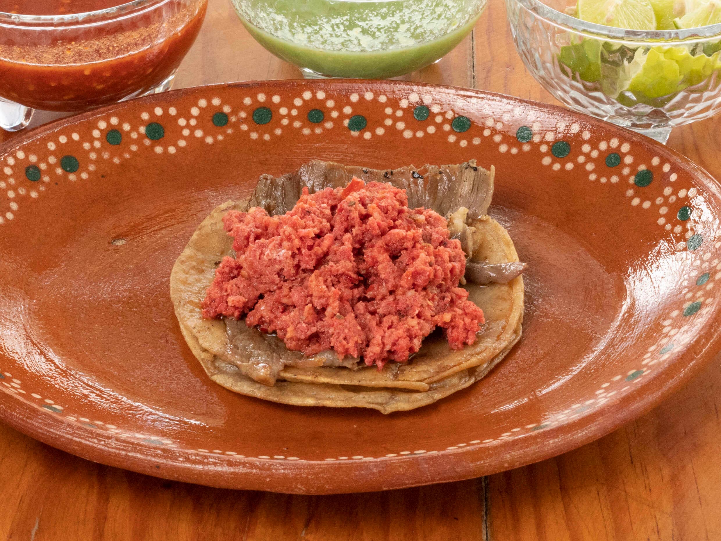 Taco campechano cecina con longaniza
