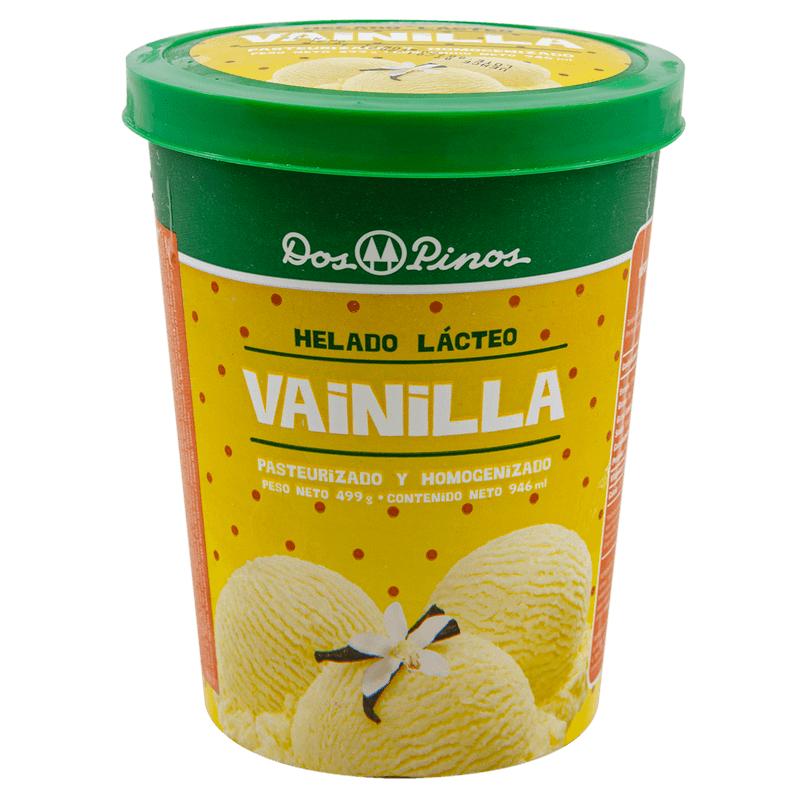 Helado Dos Pinos Vainilla 1/4 gl 499 g