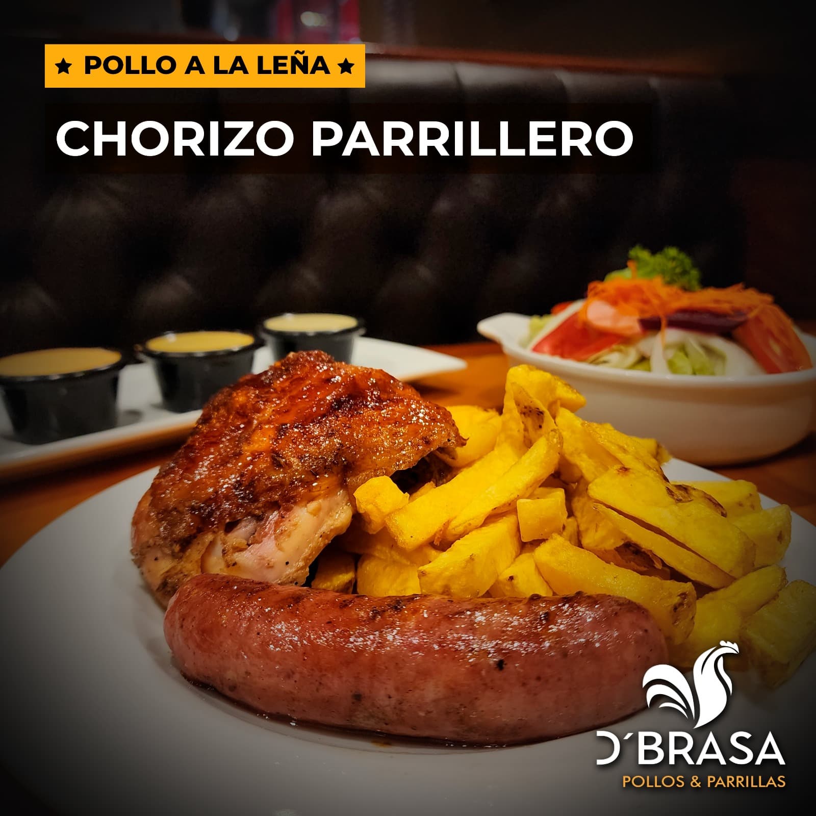 1/4 de Pollo con Chorizo Parrillero