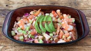 ½ Orden de Ceviche de Camarón Cocido