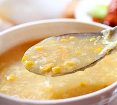 13#Sopa de Crema de Maíz con Pollo y Huevo