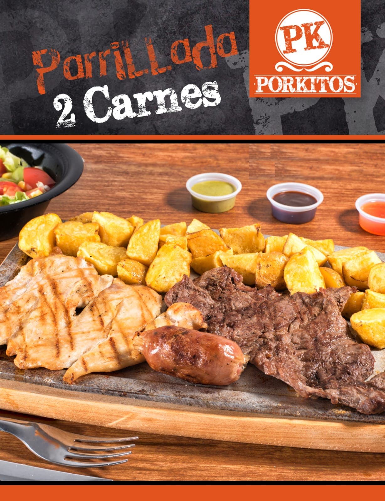 Parrillada 2 Carnes Pollo Cerdo Promo (Mie a Vie)